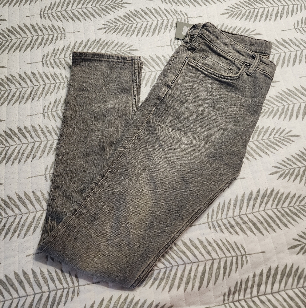Allsaints Men's Cigarette Skinny Fit Jeans Grey - MISSING BUTTON - Picture 6 of 11